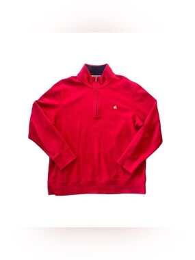 Brooks Brothers Sweater Men's XXL Red Half Zip Pullover 100% Cotton Preppy